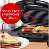 Wholesale-Brentwood TS-246 Non-Stick Panini Press and Sandwich Maker (Black)-Sandwich Maker-Electro Vision Inc