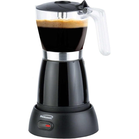 Wholesale-Brentwood TS119BK - Cordless Electric Moka Pot Espresso 550 Watts-Pot Espresso-Electro Vision Inc