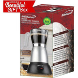 Wholesale-Brentwood TS119S - Cordless Electric Moka Pot Espresso 550 Watts Silver-Pot Espresso-Electro Vision Inc