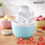 Wholesale-Brentwood TS1409BL Ice cream Maker 0.5 Liter - Blue-Ice Cream Maker-Electro Vision Inc