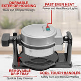 Wholesale-Brentwood TS231S Electric Belgian Waffle Maker 5" - Silver-Waffle Maker-Electro Vision Inc