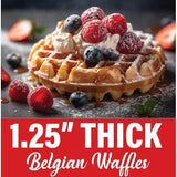 Wholesale-Brentwood TS231S Electric Belgian Waffle Maker 5" - Silver-Waffle Maker-Electro Vision Inc