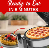 Wholesale-Brentwood TS231S Electric Belgian Waffle Maker Silver 5"-Waffle Maker-Electro Vision Inc