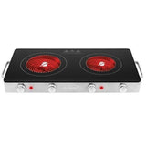 Wholesale-Brentwood TS382 Double Burner Infrared - Stainless Steel-Electric Burner-Electro Vision Inc