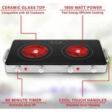 Wholesale-Brentwood TS382 Double Burner Infrared - Stainless Steel-Electric Burner-Electro Vision Inc