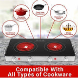 Wholesale-Brentwood TS382 Double Burner Infrared - Stainless Steel-Electric Burner-Electro Vision Inc