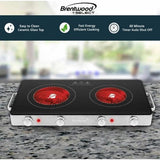 Wholesale-Brentwood TS382 Double Burner Infrared - Stainless Steel-Electric Burner-Electro Vision Inc