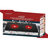 Wholesale-Brentwood TS382 Double Burner Infrared - Stainless Steel-Electric Burner-Electro Vision Inc