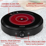 Wholesale-Brentwood TS383DBK Infrared Single Burner-Burner-Electro Vision Inc