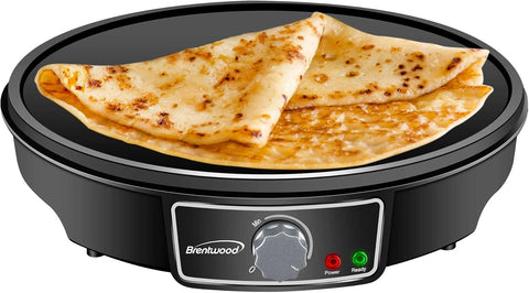 Brentwood TS602BK 12" Crepe & Griddle Maker - cETL