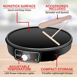 Wholesale-Brentwood TS602BK Crepe & Griddle Maker 12"-Toasters-Electro Vision Inc