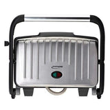Wholesale-Brentwood TS611 Compact Panini Maker - Black/Stainless Steel-Panini Maker-Electro Vision Inc