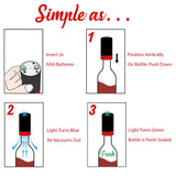 Wholesale-Brentwood WA-2000BK Portable Automatic Vacuum Wine Preserver and Bottle Stopper, Black-Electro Vision Inc