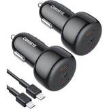 Wholesale-COKOEYE 40W Dual USB-C Port Car Phone Charger with Lightning to USB-C Cable - 2 Pack-Electro Vision Inc