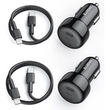 Wholesale-COKOEYE 40W Dual USB-C Port Car Phone Charger with Lightning to USB-C Cable - 2 Pack-Power Adapter & Charger Accessories-Electro Vision Inc