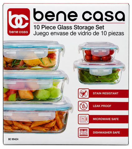 Bene Casa 99424 Glass Storage 10 Piece Set