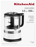KitchenAid KFC3516WH Mini Food Chopper 3.5 Cup - White
