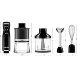 Wholesale-Chefman Immersion Blender, 2 Speeds, Stainless Steel Blades, Black, 300-Watt-Blender-Electro Vision Inc