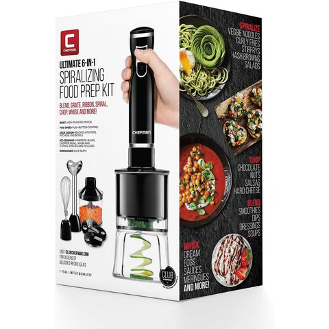 Wholesale-Chefman Immersion Blender, 2 Speeds, Stainless Steel Blades, Black, 300-Watt-Blender-Electro Vision Inc
