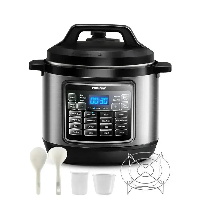 Wholesale-Comfee CPC80D7ASB Electric Pressure Cooker 8 Qt - CERTIFIED REFURBISHED-Pressure Cooker-Electro Vision Inc