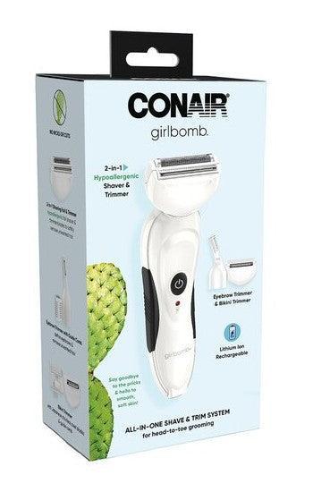 Wholesale-Conair GBLT42 Lithium Ion Rechargeable All-in-One Electric Shave System for Bikini, Body, & Face-Electric Shaver-Electro Vision Inc
