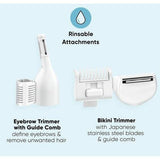 Wholesale-Conair GBLT42 Rechargeable All-in-One Electric Shave System for Bikini, Body, & Face-Electric Shaver-Electro Vision Inc