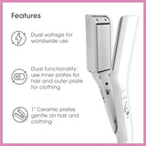 Wholesale-Conair TS185 Iron 2-in-1, Travel Flat Iron-Electro Vision Inc