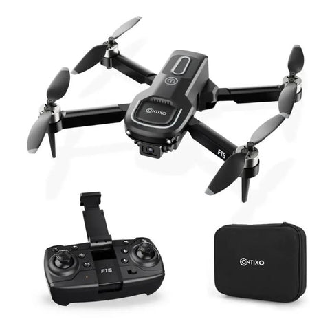 Wholesale-Contixo F16BLK Stunt Drone with Battery and Case - Black-Electro Vision Inc