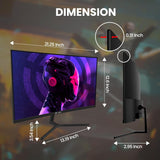 Wholesale-Crua CR240DM Curved Gaming Monitor - 24" 165Hz/180Hz-Electro Vision Inc
