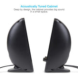 Wholesale-Cyber Acoustics 2050 Speaker 2.0 Curve Sonic-Speakers-Electro Vision Inc
