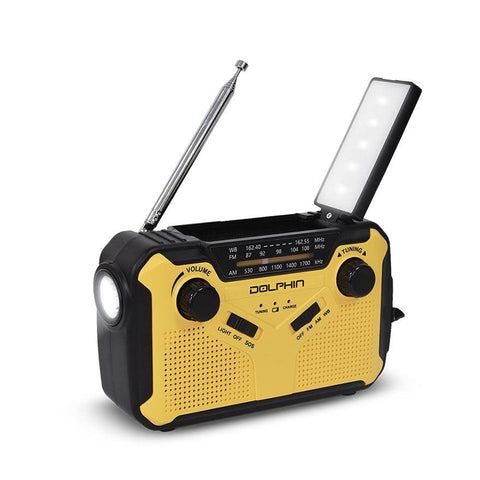 Wholesale-Dolphin Audio R-100C-Y 10 Watt Portable 3-Band Emergency Radio-Radio-Electro Vision Inc