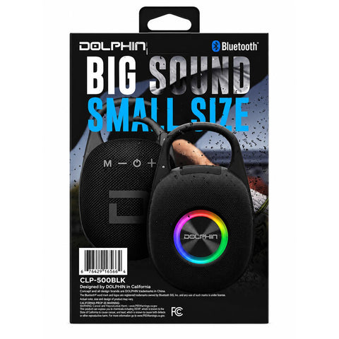 Wholesale-Dolphin CLP500 Clip On Bluetooth Speaker - Black-Bluetooth Speaker-Electro Vision Inc