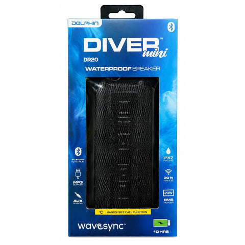 Wholesale-Dolphin DR20 Mini Waterproof Bluetooth Speaker with USB Port and Radio-Speaker-Electro Vision Inc