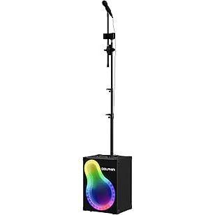 Wholesale-Dolphin KP-500 Portable Bluetooth Karaoke Speaker with Wired Mic and Stand-Electro Vision Inc