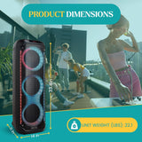 Wholesale-Dolphin KP380 Triple 8" Portable Bluetooth Karaoke Speaker Partybox-Speaker-Electro Vision Inc