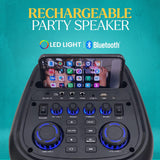 Wholesale-Dolphin KP380 Triple 8" Portable Bluetooth Karaoke Speaker Partybox-Speaker-Electro Vision Inc