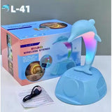 Wholesale-Dolphin L41 Speaker with Wireless Charging Bluetooth - Night Light-Electro Vision Inc