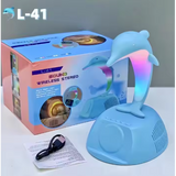 Wholesale-Dolphin L41 Speaker with Wireless Charging Bluetooth - Night Light-Electro Vision Inc