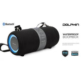 Wholesale-Dolphin LX-60 Black Bluetooth Speaker Boombox - Waterproof, Dual 3" Woofers-Electro Vision Inc
