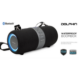 Wholesale-Dolphin LX-60 Black Bluetooth Speaker Boombox - Waterproof, Dual 3" Woofers-Electro Vision Inc