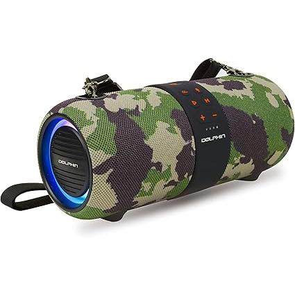 Wholesale-Dolphin LX-60 Camo Bluetooth Speaker Boombox - Waterproof, Dual 3" Woofers-Electro Vision Inc