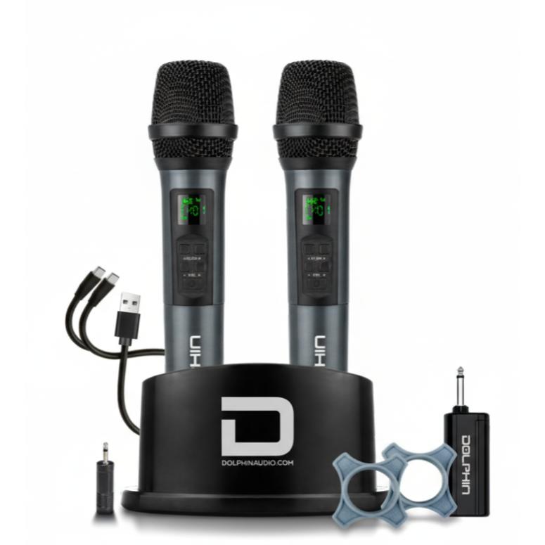 Wholesale-Dolphin MCX-852 Rechargeable Multi-Purpose Wireless Microphone System (2 Pack)-Wireless Microphone-Electro Vision Inc
