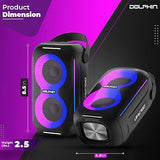 Wholesale-Dolphin S20-BK Portable IPX5 Bluetooth Speaker Black-Electro Vision Inc