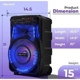 Wholesale-Dolphin SP1217RBT Rechargeable Party Speaker 12"-Speaker-Electro Vision Inc