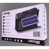 Wholesale-Dolphin SP420BTRD Retrobox Solar Rechargeable Speaker, Bluetooth, AM/FM - Red-Bluetooth Speaker System-Electro Vision Inc