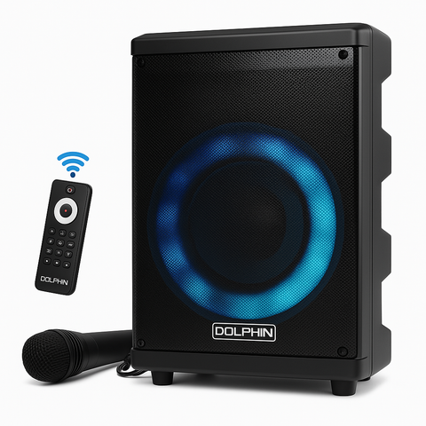 Wholesale-Dolphin SP807RBT Bluetooth Party Speaker 8"-Electro Vision Inc