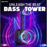 Wholesale-Dolphin SPA10R Dual Rechargeable Party Speaker W/ Sound Activated Lights 10"-Speakers-Electro Vision Inc