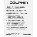 Wholesale-Dolphin SPB8X Portable Splashproof Bluetooth Speaker - Black-Speakers-Electro Vision Inc