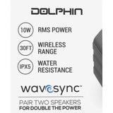 Wholesale-Dolphin SPB8X Portable Splashproof Bluetooth Speaker - Black-Speakers-Electro Vision Inc