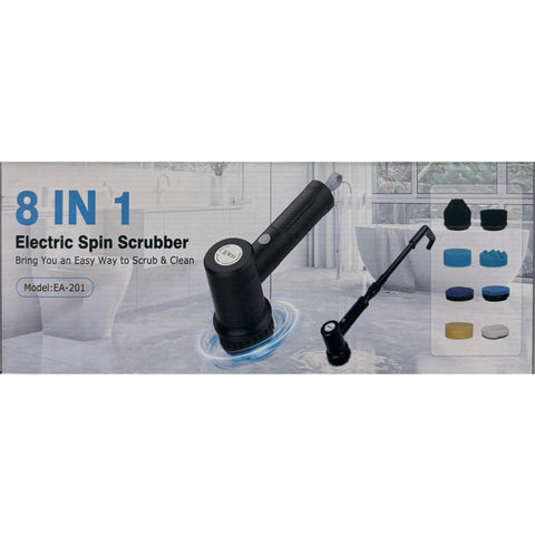 Wholesale-Dongguan EA-201 Electric Spin Scrubber Model 8-in-1 Cordless Cleaning-Scrubber-Electro Vision Inc